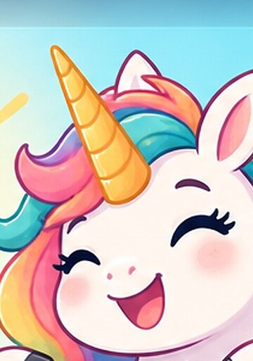 Una the Unicorn ready for a playful magical age calculation